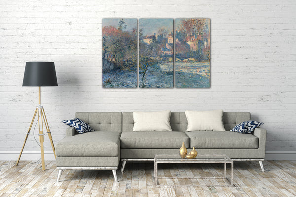 Top-Angebot Kunstdruck Claude Monet - Frost Leinwand auf Keilrahmen gespannt