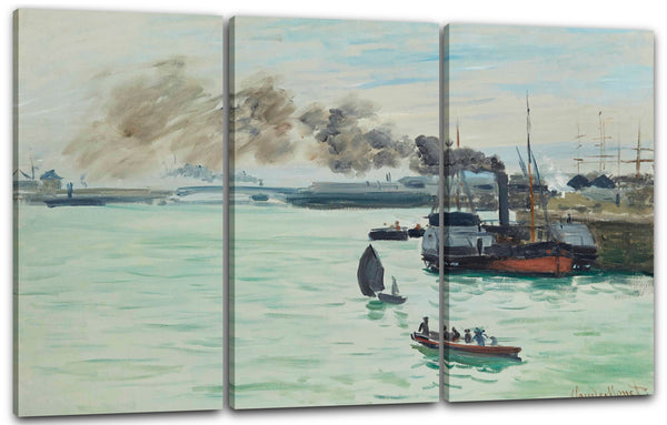 Leinwandbild Claude Monet - Blick auf einen Hafen