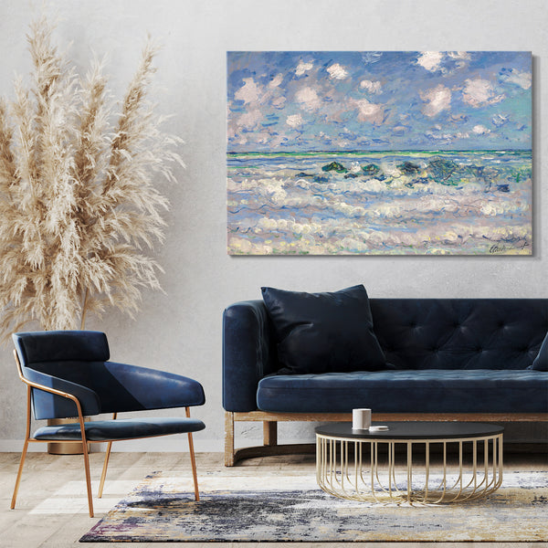Top-Angebot Kunstdruck Claude Monet - Die Welle Leinwand auf Keilrahmen gespannt