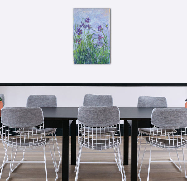 Top-Angebot Kunstdruck Claude Monet - Lila Iris Leinwand auf Keilrahmen gespannt