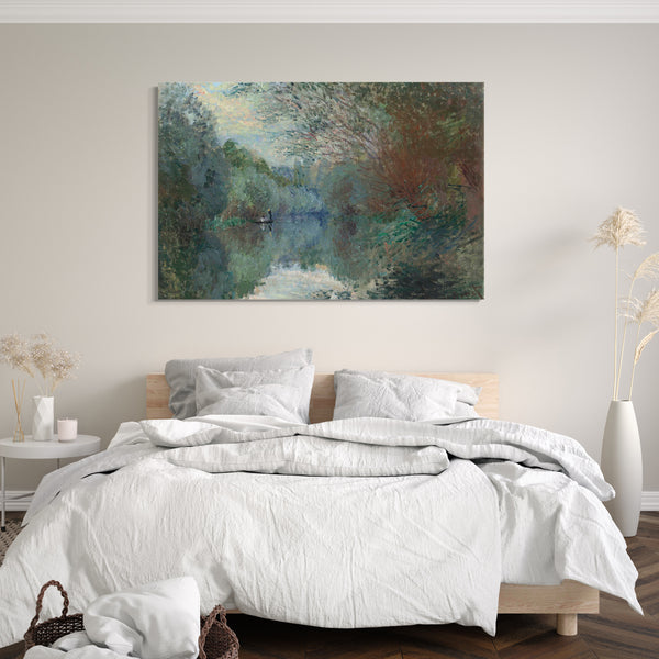 Top-Angebot Kunstdruck Claude Monet - Weiden an den Ufern der Yerres Leinwand auf Keilrahmen gespannt