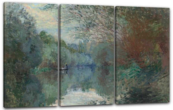 Leinwandbild Claude Monet - Weiden an den Ufern der Yerres
