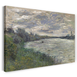 Top-Angebot Kunstdruck Claude Monet - Die Seine bei Vétheuil, stürmisches Wetter Leinwand auf Keilrahmen gespannt