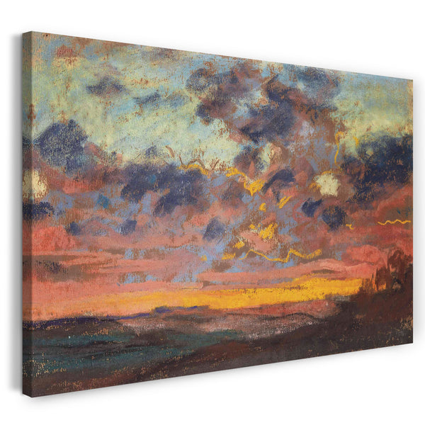 Top-Angebot Kunstdruck Claude Monet - Sonnenuntergang Leinwand auf Keilrahmen gespannt