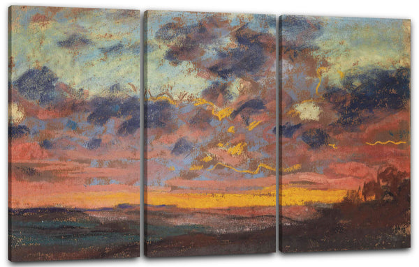 Leinwandbild Claude Monet - Sonnenuntergang