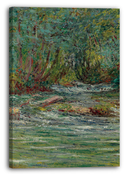 Leinwandbild Claude Monet - Der Fluss Epte in Giverny, Sommer