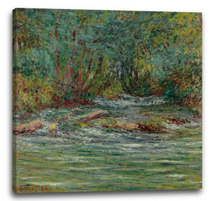Leinwandbild Claude Monet - Der Fluss Epte in Giverny, Sommer