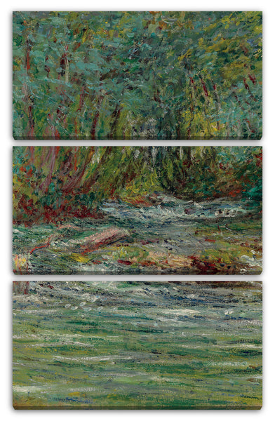 Leinwandbild Claude Monet - Der Fluss Epte in Giverny, Sommer