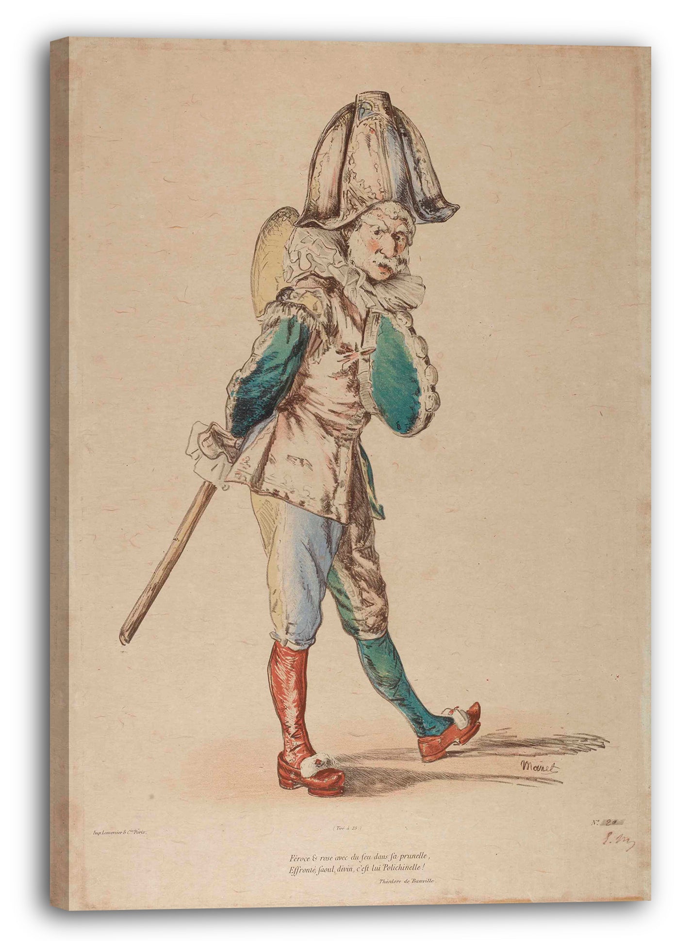 Top-Angebot Kunstdruck Edouard Manet - Stanze Leinwand auf Keilrahmen gespannt