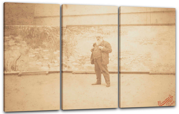 Leinwandbild Pierre Choumoff - Claude Monet vor seinem Werk 'Les Nymphéas', 1920er Jahre