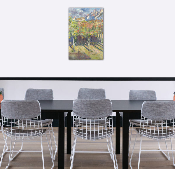 Top-Angebot Kunstdruck Claude Monet - Die Linden in Poissy Leinwand auf Keilrahmen gespannt