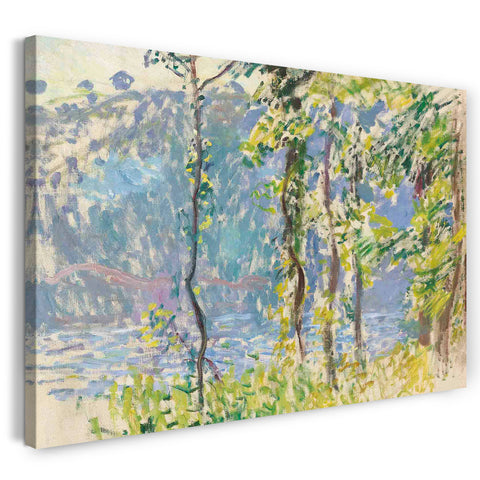 Top-Angebot Kunstdruck Claude Monet - Landschaft in Villez Leinwand auf Keilrahmen gespannt