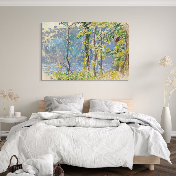 Top-Angebot Kunstdruck Claude Monet - Landschaft in Villez Leinwand auf Keilrahmen gespannt