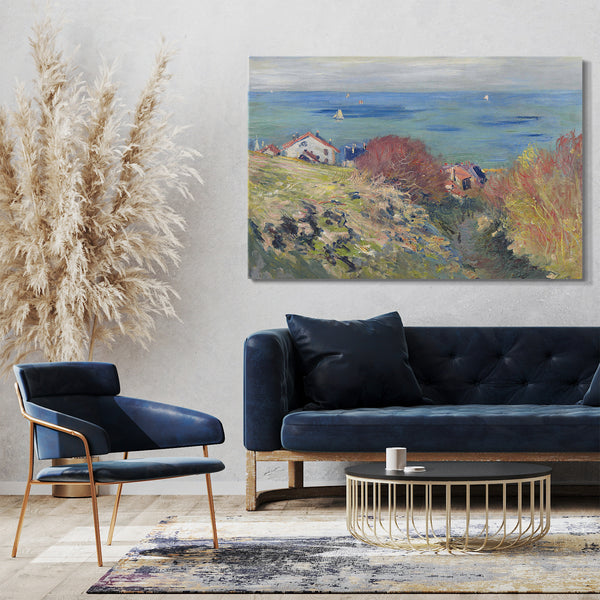 Top-Angebot Kunstdruck Claude Monet - Pourville Leinwand auf Keilrahmen gespannt