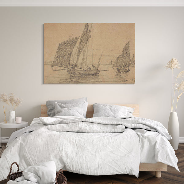 Top-Angebot Kunstdruck Eugène Boudin - Marine Leinwand auf Keilrahmen gespannt