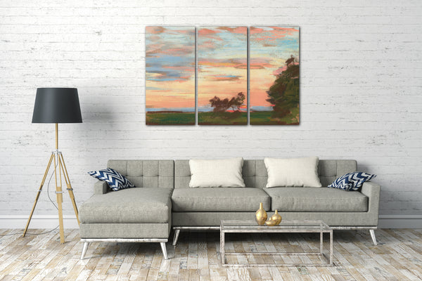 Top-Angebot Kunstdruck Claude Monet - Aufgehende Sonne Leinwand auf Keilrahmen gespannt