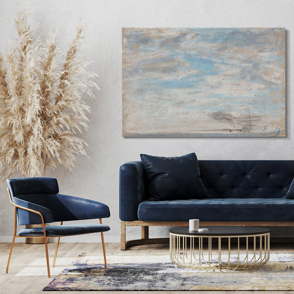 Top-Angebot Kunstdruck Eugène Boudin - Himmelsstudie Leinwand auf Keilrahmen gespannt