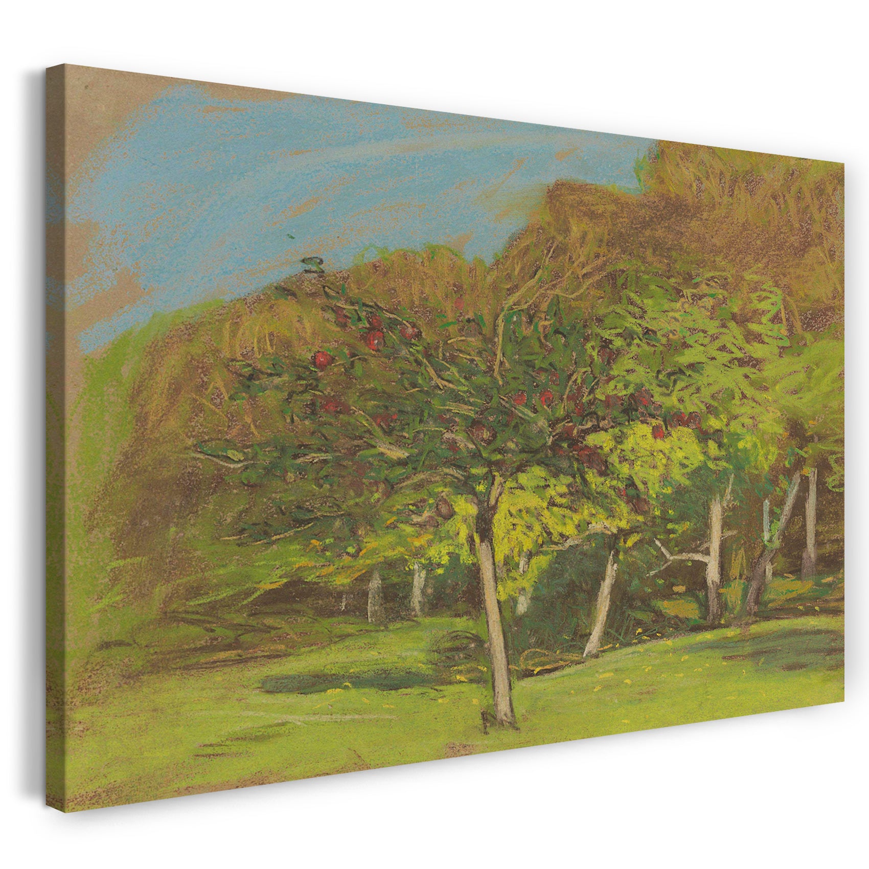 Top-Angebot Kunstdruck Claude Monet - Obstbäume Leinwand auf Keilrahmen gespannt