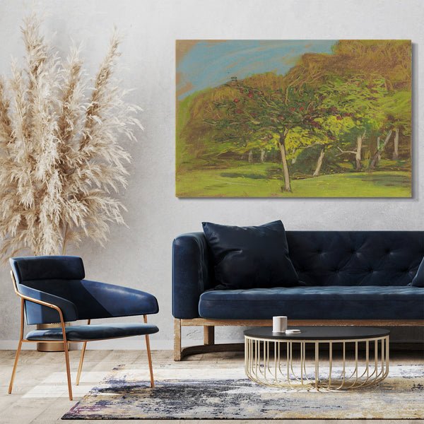 Top-Angebot Kunstdruck Claude Monet - Obstbäume Leinwand auf Keilrahmen gespannt