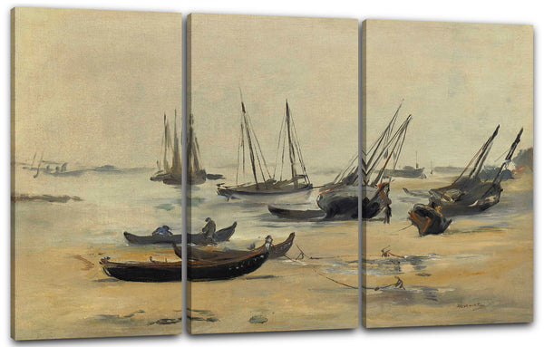 Leinwandbild Edouard Manet - Der Strand bei Ebbe