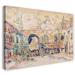 Top-Angebot Kunstdruck Paul Signac - Nizza (Markttag) Leinwand auf Keilrahmen gespannt