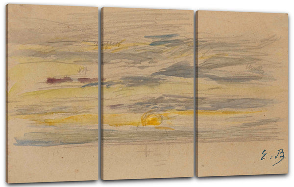 Leinwandbild Eugène Boudin - Untergehende Sonne