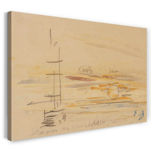 Top-Angebot Kunstdruck Eugène Boudin - Segelboot. Untergehende Sonne Leinwand auf Keilrahmen gespannt