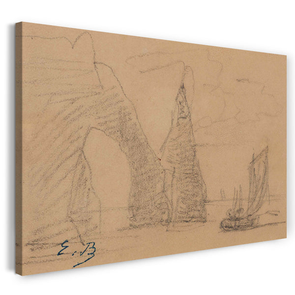 Top-Angebot Kunstdruck Eugène Boudin - Étretat Leinwand auf Keilrahmen gespannt