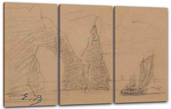 Leinwandbild Eugène Boudin - Étretat