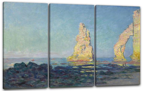 Leinwandbild Claude Monet - Nadel von Etretat, Ebbe