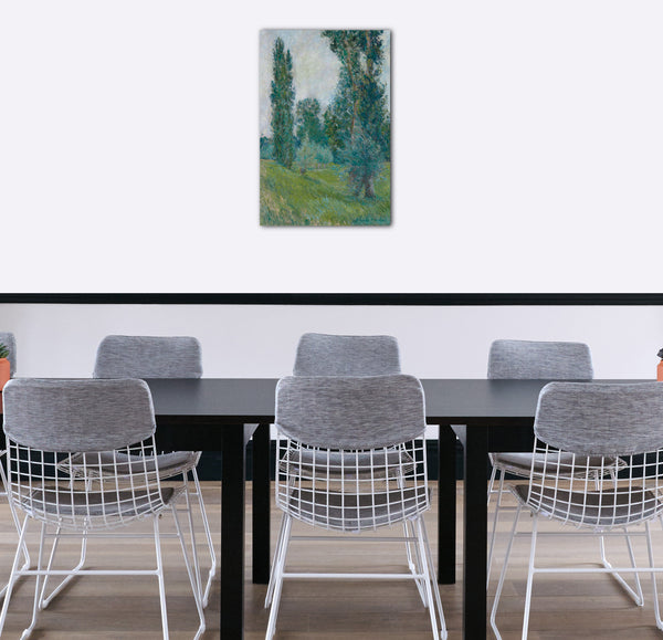 Top-Angebot Kunstdruck Blanche Hoschedé Monet - Landschaft mit Pappeln in Giverny Leinwand auf Keilrahmen gespannt
