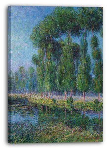 Top-Angebot Kunstdruck Gustave Loiseau - Pappeln am Ufer der Eure Leinwand auf Keilrahmen gespannt
