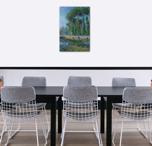 Top-Angebot Kunstdruck Gustave Loiseau - Pappeln am Ufer der Eure Leinwand auf Keilrahmen gespannt
