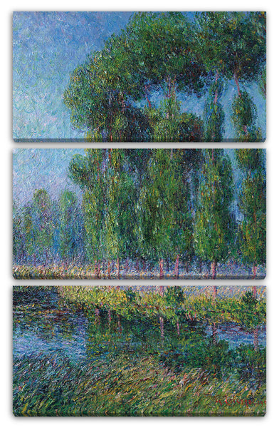 Leinwandbild Gustave Loiseau - Pappeln am Ufer der Eure