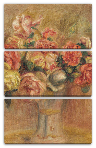 Leinwandbild Pierre Auguste Renoir - Rosen in einer Vase mit Blumen