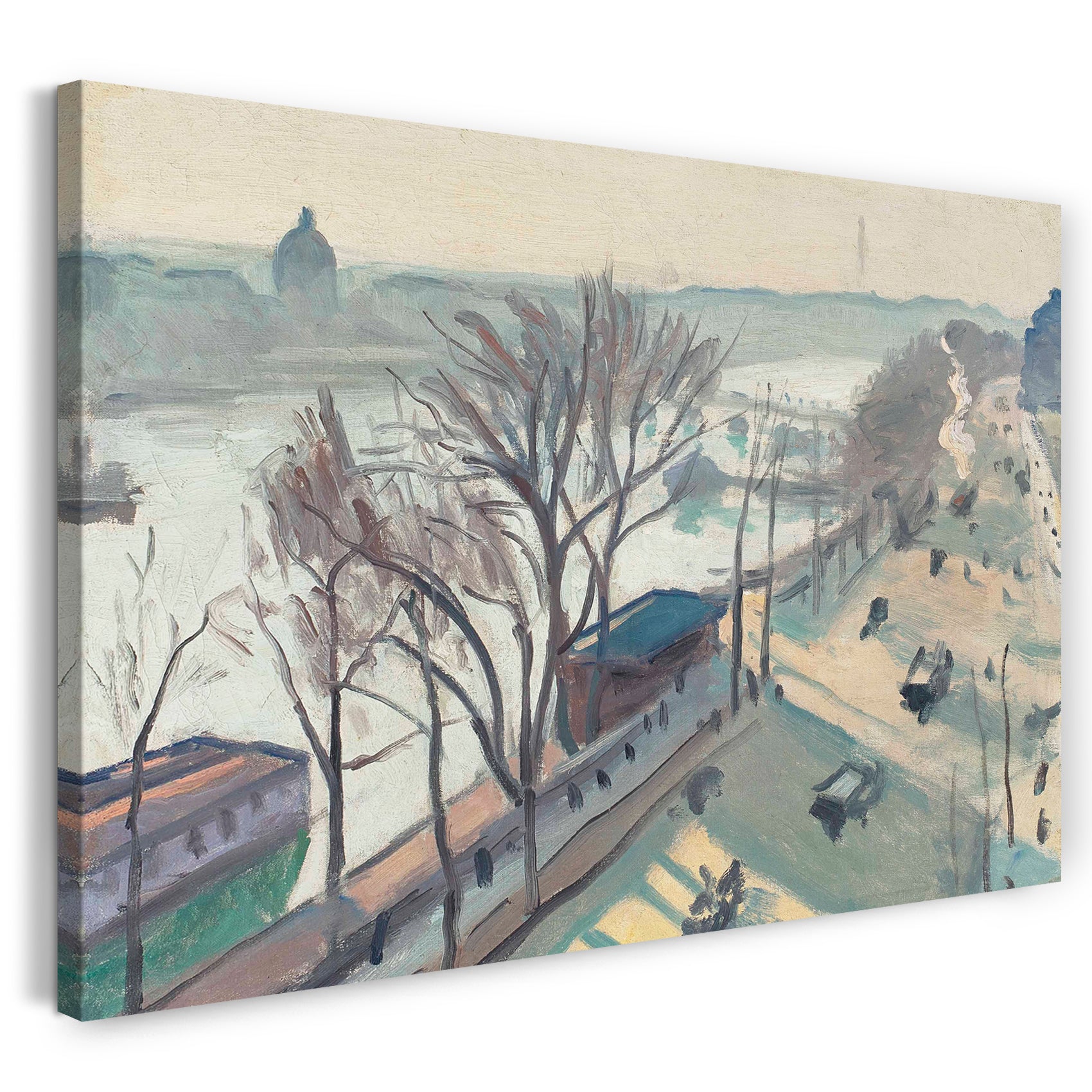 Leinwandbild Albert Marquet - Quai du Louvre, blasse Sonne