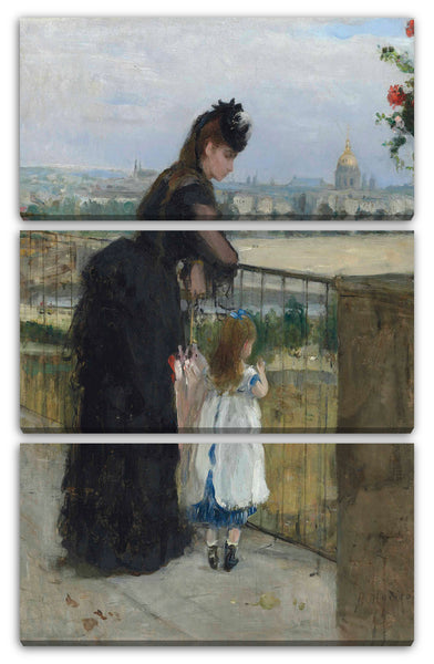 Leinwandbild Berthe Morisot - Frau und Kind auf dem Balkon