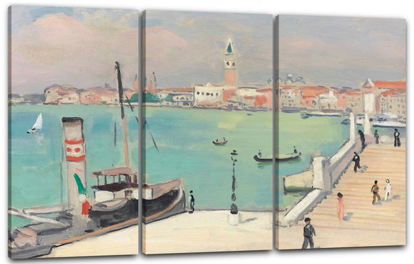 Leinwandbild Albert Marquet - Venedig, Esclavon Wharf, Schlepper am Liegeplatz
