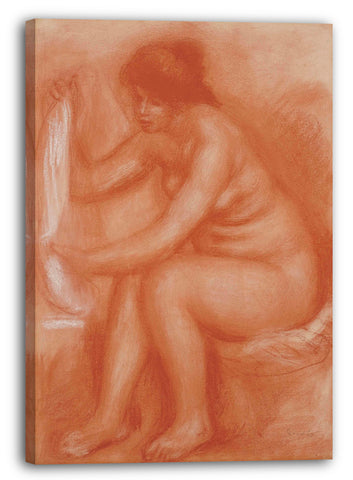 Leinwandbild Pierre Auguste Renoir - Nackte Frau an ihrer Toilette
