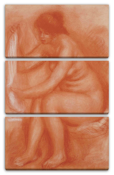 Leinwandbild Pierre Auguste Renoir - Nackte Frau an ihrer Toilette