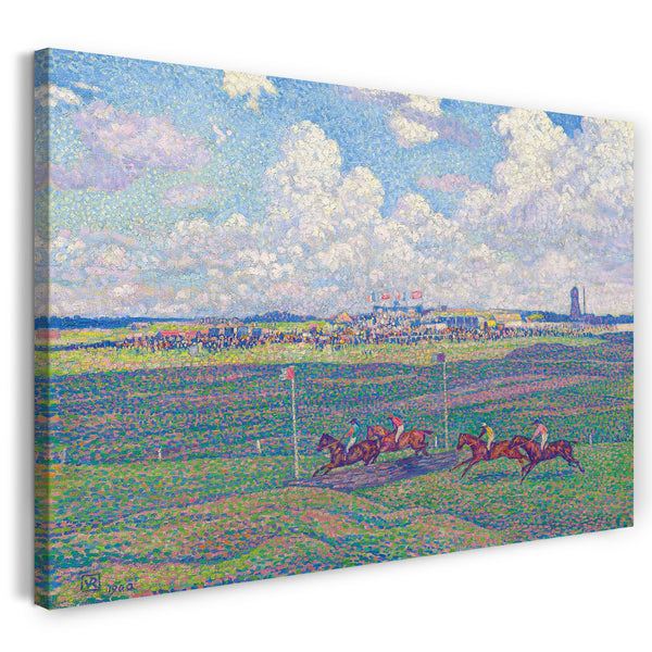 Leinwandbild Théo Van Rysselberghe - Pferderennbahn in Boulogne-sur-Mer