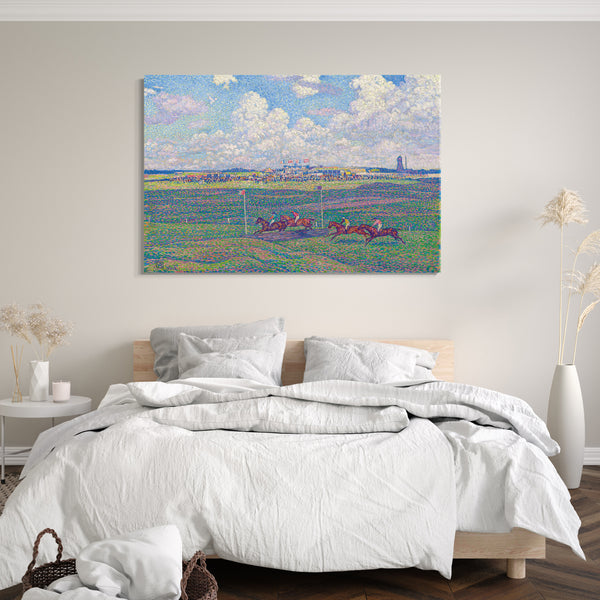 Leinwandbild Théo Van Rysselberghe - Pferderennbahn in Boulogne-sur-Mer