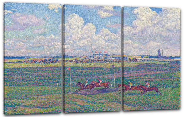 Leinwandbild Théo Van Rysselberghe - Pferderennbahn in Boulogne-sur-Mer