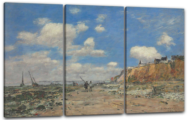 Leinwandbild Eugène Boudin - Villerville, Ufer, steigende Gezeiten Oktober