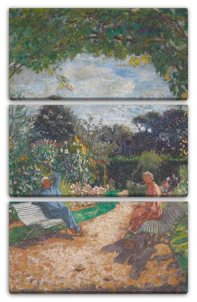 Leinwandbild Edouard Vuillard - Am Morgen im Garten, Clos Cézanne