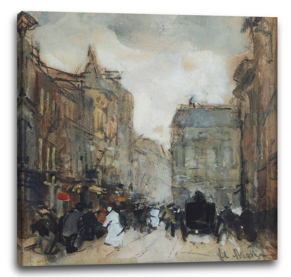Leinwandbild Floris Arntzenius - Ein Blick auf die Spuistraat, Den Haag