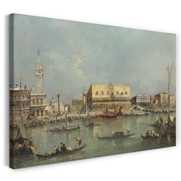 Leinwandbild Francesco Guardi Venice - Venedig, der Bacino di San Marco, mit der Piazzetta und dem Dogenpalast