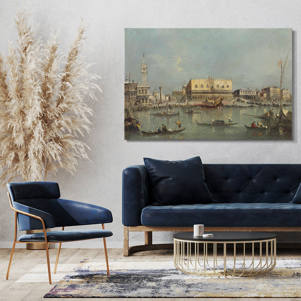 Leinwandbild Francesco Guardi Venice - Venedig, der Bacino di San Marco, mit der Piazzetta und dem Dogenpalast