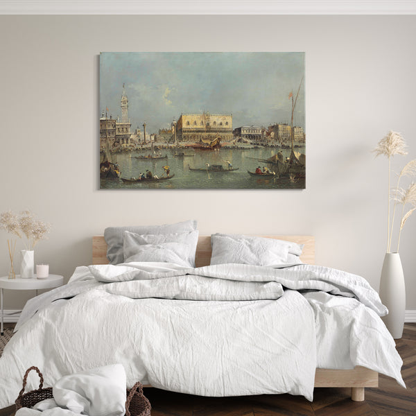Leinwandbild Francesco Guardi Venice - Venedig, der Bacino di San Marco, mit der Piazzetta und dem Dogenpalast