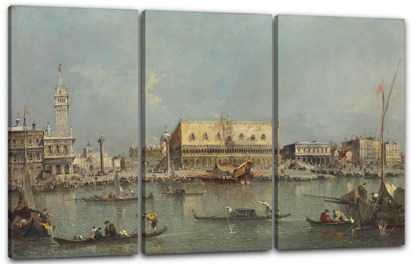 Leinwandbild Francesco Guardi Venice - Venedig, der Bacino di San Marco, mit der Piazzetta und dem Dogenpalast